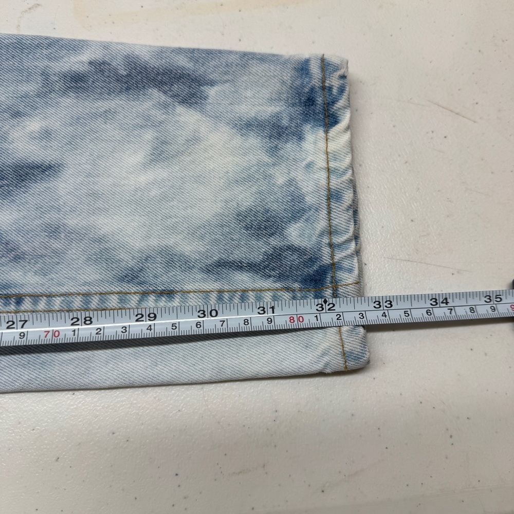 Vtg Levis 512 Slim Fit Tapered Leg Bleached acid wash tye dye denim jeans retro - Picture 13 of 13